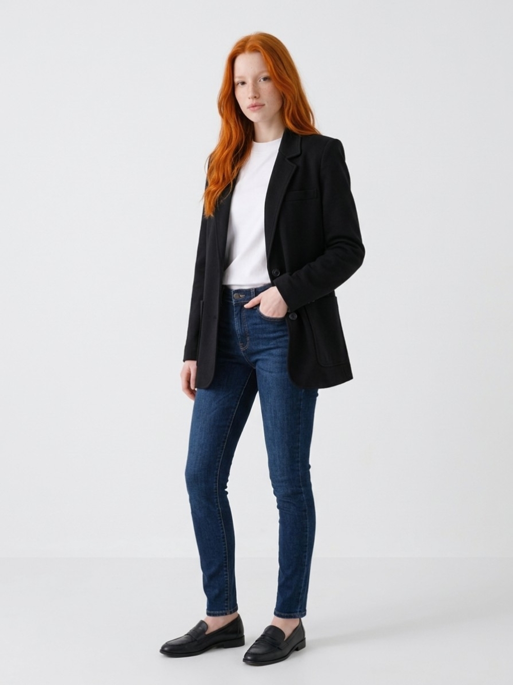 VTG Ann Taylor Black Single-Breasted Blazer EUC